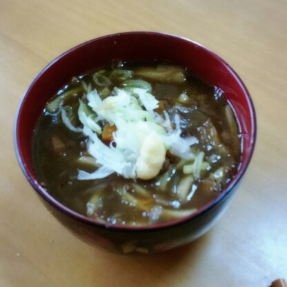 昨日の残りカレーがとっても美味しいカレーうどんになりました☆
生姜入り良いですね！
ごちそうさまでした～☆